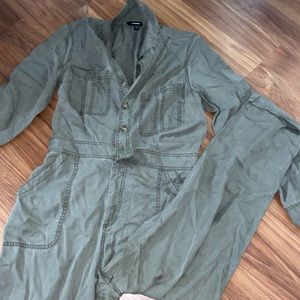 Express Army Green Pant Suit